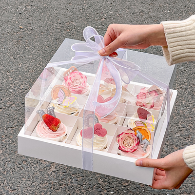 母亲节九宫格纸杯蛋糕装饰