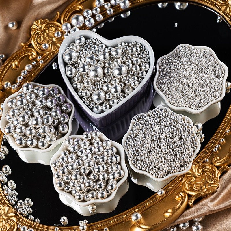 银色糖珠烘焙蛋糕装饰圆珠珍珠摆件甜甜圈冰激凌银针银珠糖珠装扮,节庆用品/礼品,节日装扮用品,淘宝优惠券,粉丝福利购,淘宝优惠卷