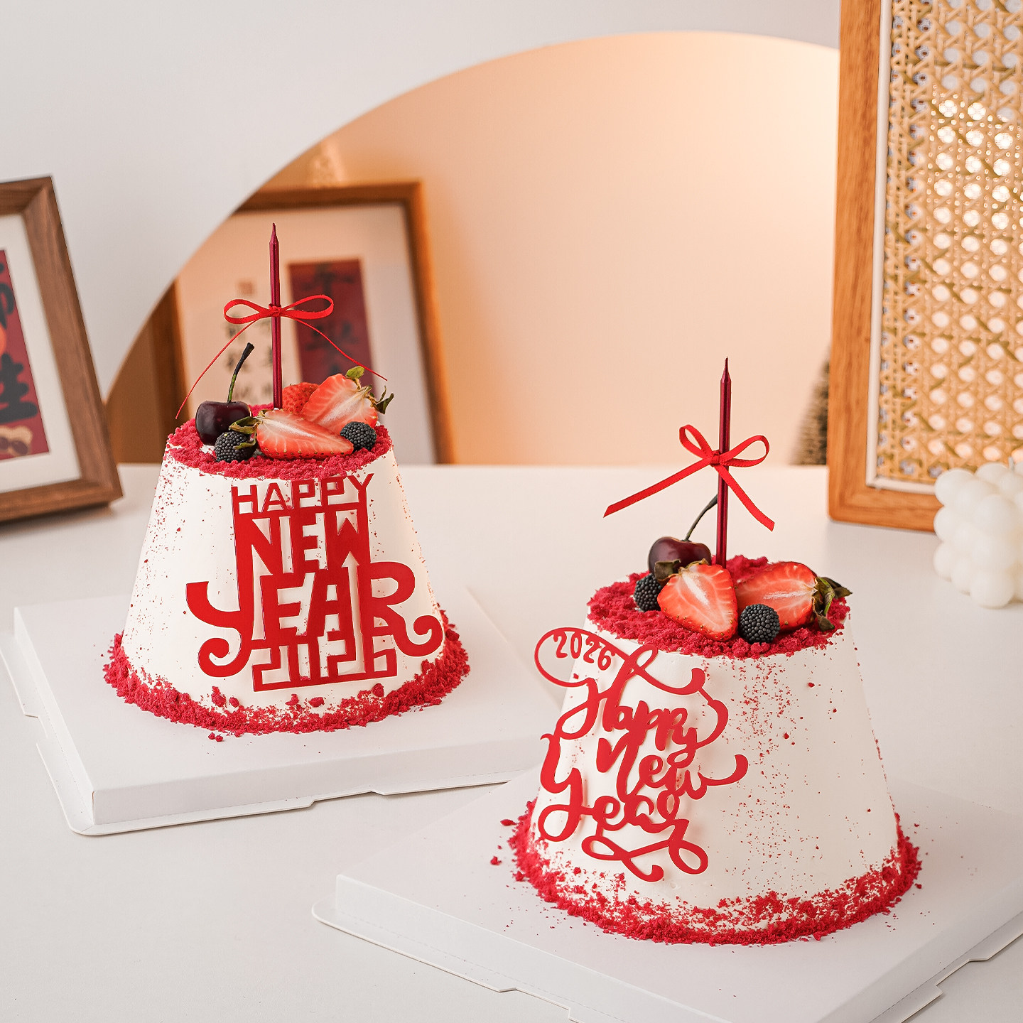 2026新年快乐蛋糕装饰亚克力插牌春节元旦跨年派对红色蜡烛插件,节庆用品/礼品,节日装扮用品,淘宝优惠券,粉丝福利购,淘宝优惠卷