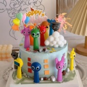 网红蛋糕装 扮插件 饰节奏盒子卡通玩偶摆件男孩女孩儿童生日甜品装