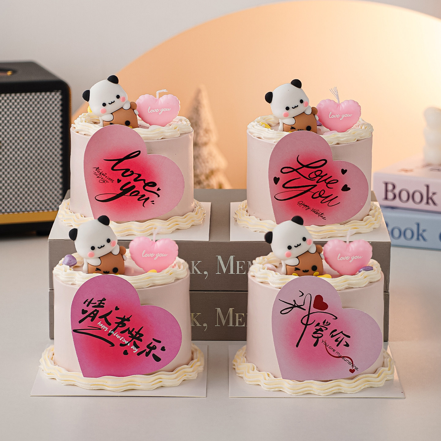 2.14情人节网红一二布布蛋糕装饰品摆件情侣告白爱心love卡片插件,节庆用品/礼品,节日装扮用品,淘宝优惠券,粉丝福利购,淘宝优惠卷