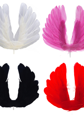 抖音网红同款爱心羽毛蛋糕装饰天使仙女白色翅膀生日派对插件插牌