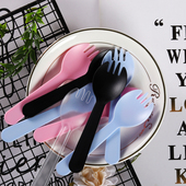 蛋糕叉勺蛋糕餐具 50个装 独立包装 食品甜品勺冰淇淋勺子千层蛋糕