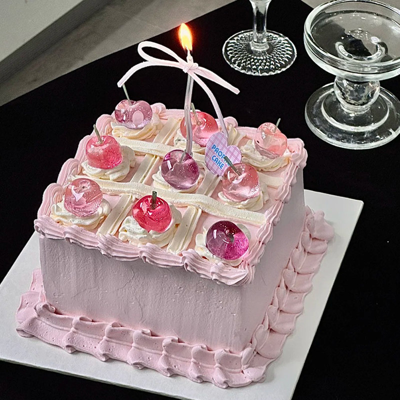 网红水晶樱桃模具蛋糕装饰