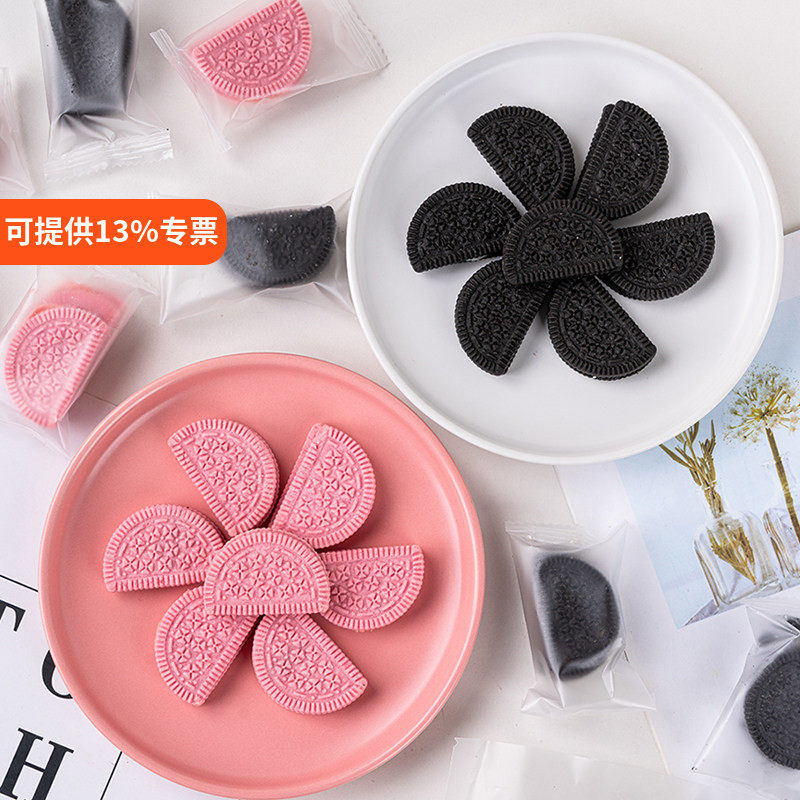 樱花蛋糕装饰饼干半圆夹心奶油味慕斯甜品烘焙纸杯蛋糕装扮插件