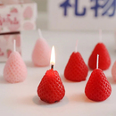 网红ins风草莓蜡烛蛋糕装 饰摆件新年跨年生日派对甜品台烘焙插件