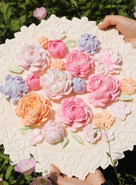 包邮网红韩式裱花朵翻糖巧克力模具奥斯汀玫瑰芍药硅胶模具合集