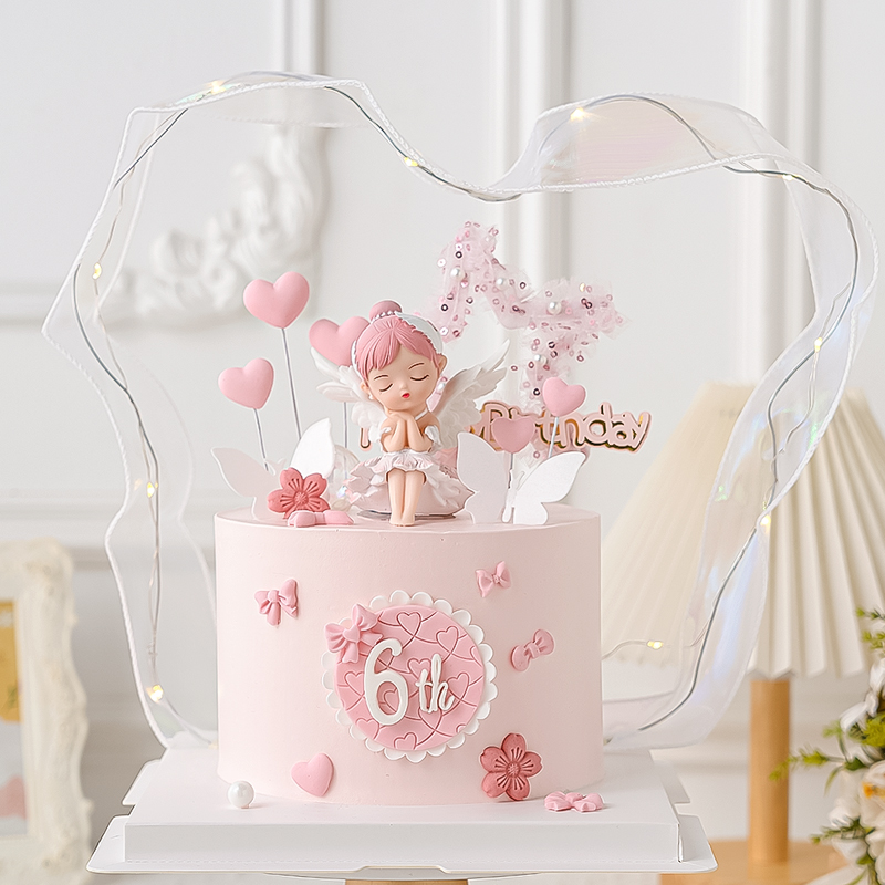 贝拉公主蛋糕装饰摆件