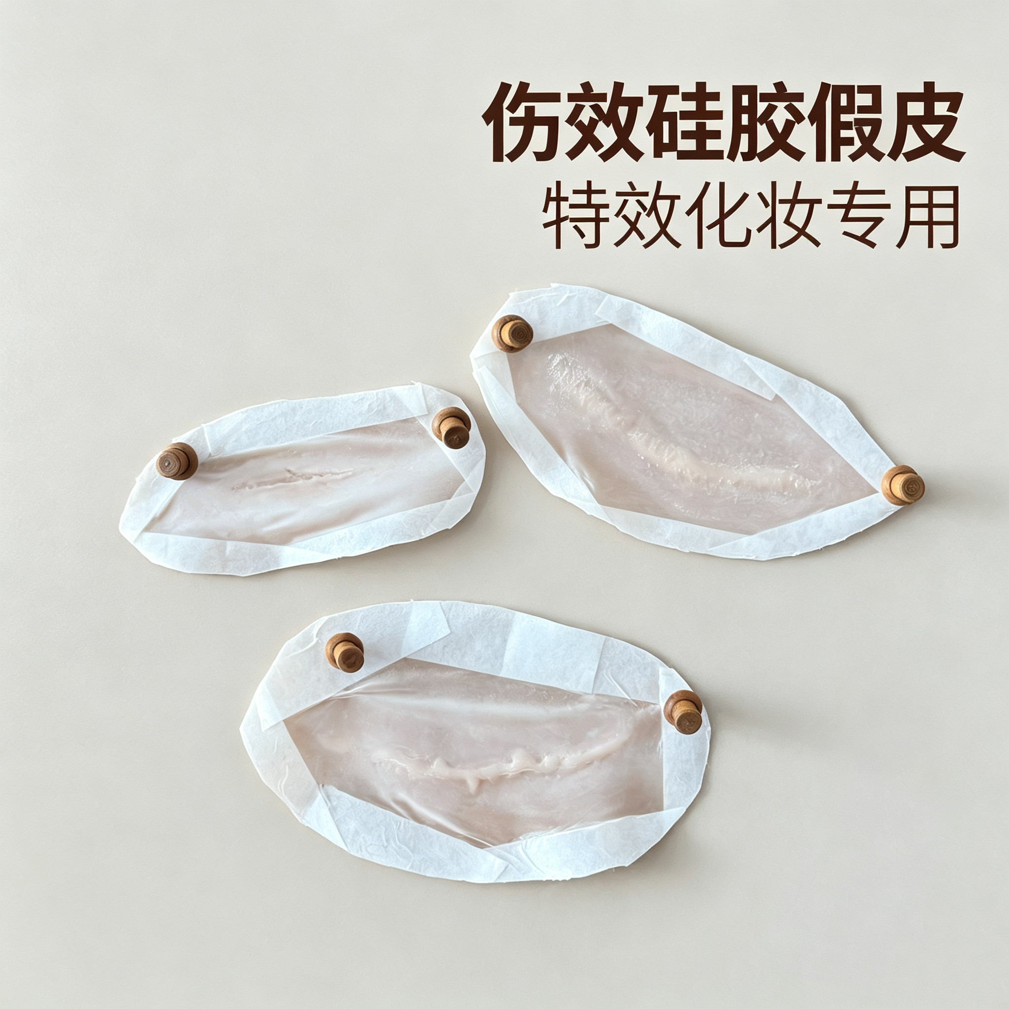 特效伤效化妆万圣节刀疤疤痕割伤仿真假伤口影视化妆剧组硅胶假皮