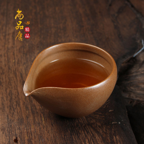 尚品唐青瓷公道杯手工陶瓷分茶器粗陶茶海茶道功夫茶具配件