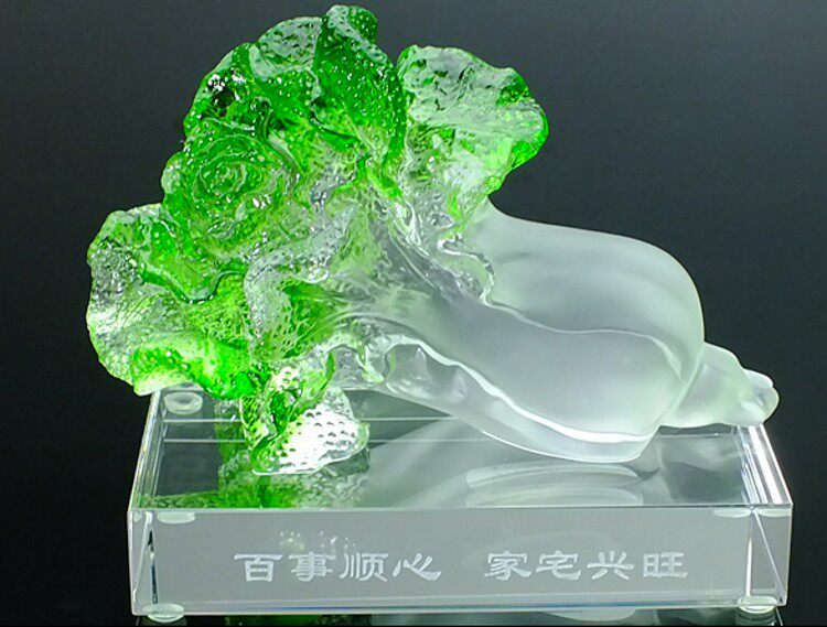 古法琉璃xy百财齐聚大号bjh033白菜家居 饭店商店开业风水摆件