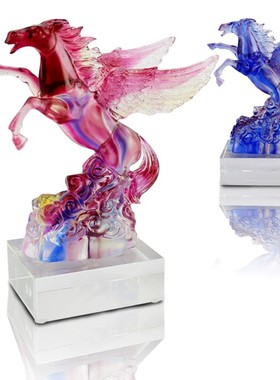 古法琉璃PTFM0025马行空客厅 书房 办公室 商务礼品