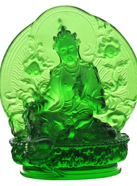 古法琉璃YL绿度母ZM-001-13客厅 佛堂寺 庙摆件