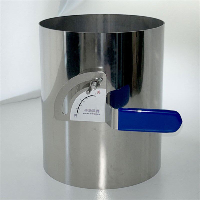 304不锈钢风量调节阀圆形手动风阀201通风管道蝶阀耐高温焊接阀门