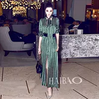 Модное длинное летнее элегантное платье, городской стиль