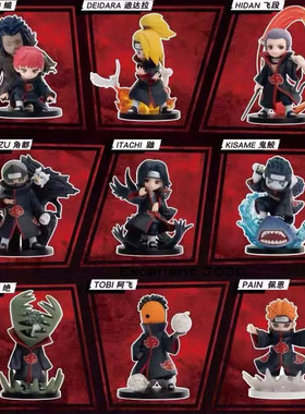 POPMART泡泡玛特共鸣火影忍者疾风传系列大战晓组织主题手办盲盒