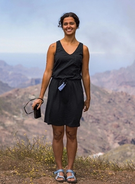 英伦户外山系PSG 女款  V领绑带无袖连衣裙 B208