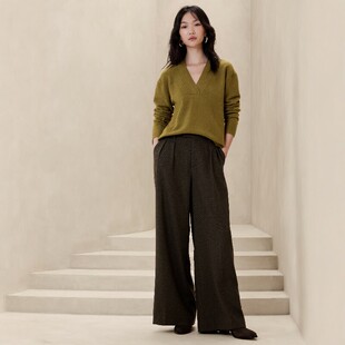 F541 莫代尔混纺V领亲肤针织衫 美系蕉国BR 女款