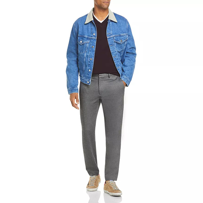 美系BLMDS 男款 100美利奴羊毛亲肤V领长袖针织衫 8682