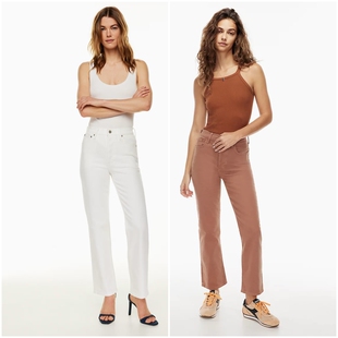 D889 高腰直筒牛仔裤 加拿大红牌DF 女款