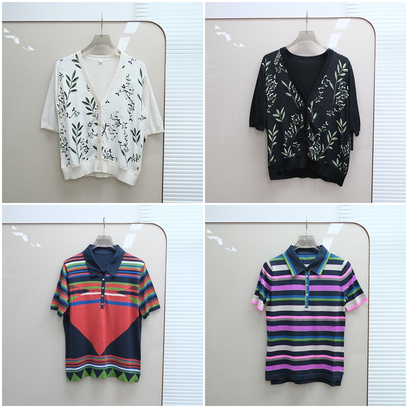 国货精品 女款 真丝桑蚕丝混纺针织短袖合集 版衫 A892