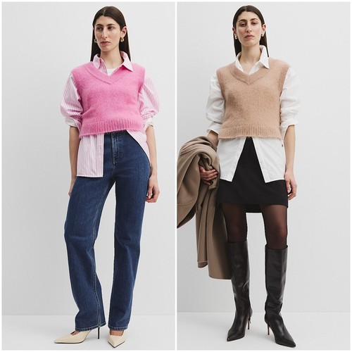 澳洲轻奢C0UNTRY 女款 马海毛羊毛混纺圆领蓬松针织背心 E026