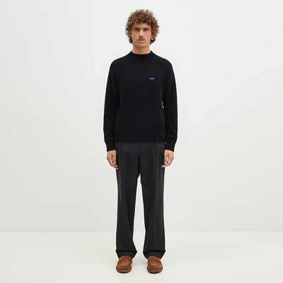 意系轻奢户外N@P 男款  羊毛混纺徽标刺绣插肩袖针织毛衣 8873