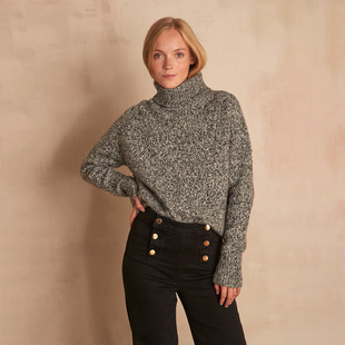 羊毛混纺高领针织衫 E823 女款 法系轻奢M123