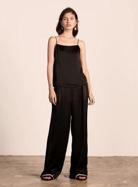 瑞典斯德哥尔摩MR 女款 缎面一字领/荡领吊带上衣 085A