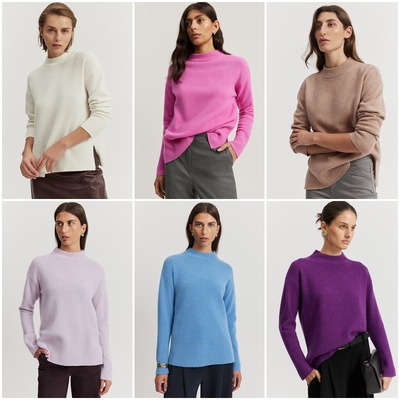 澳洲轻奢C0UNTRY 女款 100超细美利奴羊毛半高领针织衫 E027
