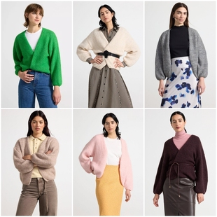 8181 羊毛混纺落肩OPEN针织开衫 北欧风1DX 女款