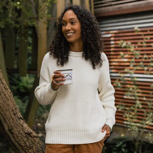 F721 圆领罗纹宽松落肩针织衫 英伦户外山系PSG 女款