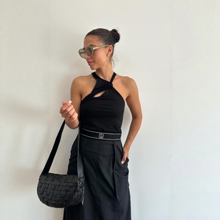 2870 莫代尔混纺亲肤解构扭结背心 澳洲CM 女款