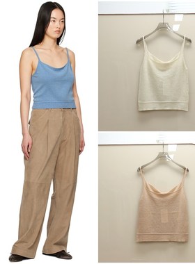 面料控入 出岛国 女款 100羊绒吊带针织背心 C043