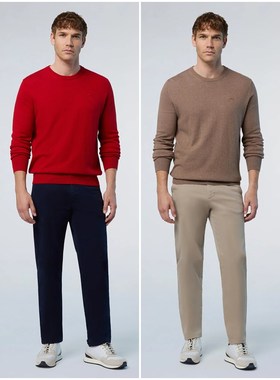 美系航海轻奢NS 男款 棉羊毛混纺百搭圆领长袖针织衫 多色 9612