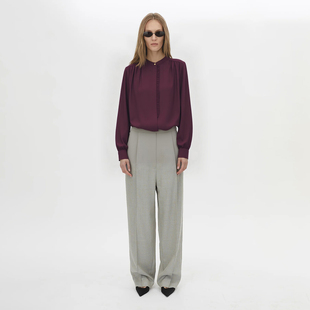 国货精品 女款 SILK荷叶边长袖衬衫 G652