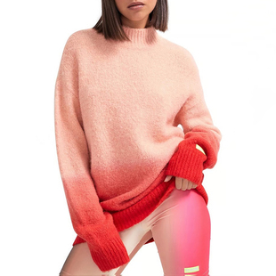 D464 半高领渐变宽松针织衫 澳洲运动轻奢PE 女款