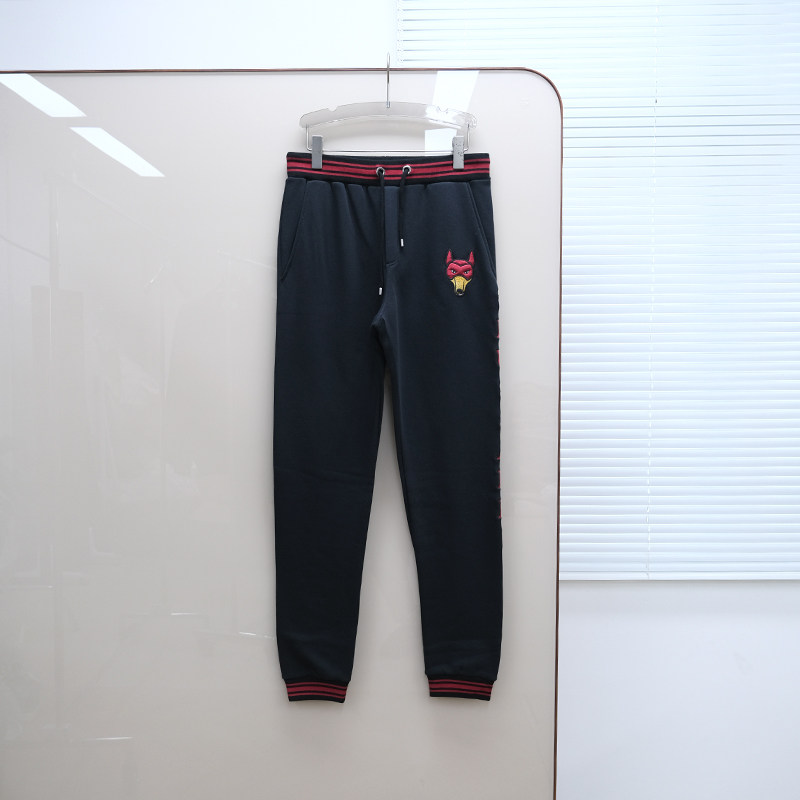 意大利奢品Tru撤柜 男款 松紧腰抽绳刺绣拉绒卫裤 E334