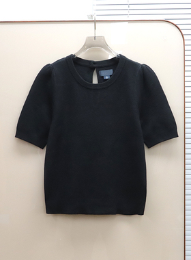 美系安@NTHR0 女款 圆领泡泡短袖针织衫 E549