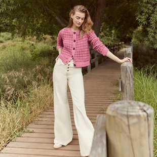 C753 混色蓬松羊毛羊驼毛混纺针织开衫 英伦BD 女款