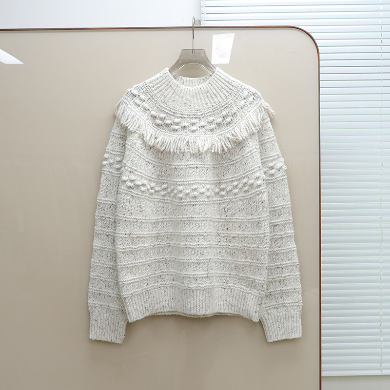 英伦FF  女款 夹花纱流苏圆领针织衫 E215,女装/女士精品,毛针织衫,淘宝优惠券,粉丝福利购,淘宝优惠卷