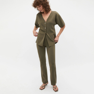 针织开衫 V领邹纱短袖 C786 女款 澳洲轻奢SD