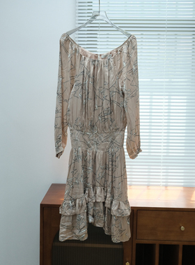 美系设计师H@LST0N 女款 印花收腰连衣裙 3441