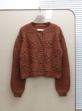 美系安@NTHR0 女款 圆领针织开衫 E534