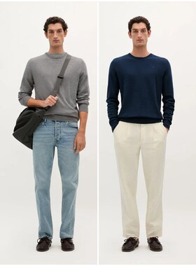 西班牙SC@LPERS 男款 棉羊绒混纺圆领长袖针织衫 E726