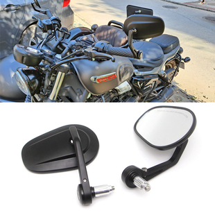 适用长江Bobbie400 700改装手把镜450S 650后视镜反光镜倒车镜