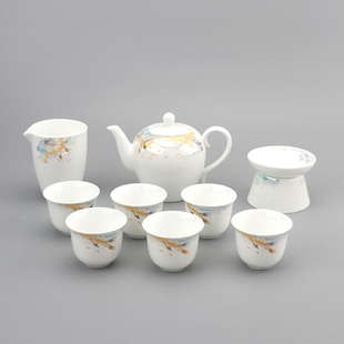 山东无棣海洋贝瓷10头云海茶具礼盒套装伴手礼品无棣特产厂家直销