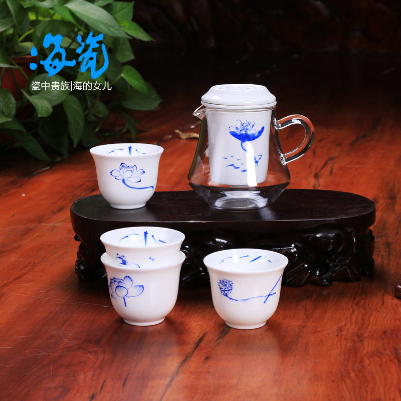 海洋贝瓷养生玻璃功夫茶具