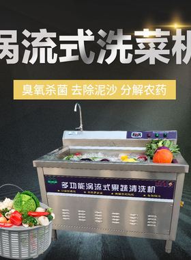商用水果蔬菜洗菜机臭氧分解机不锈钢鼓泡清洗设备超声波气泡学校