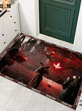 遗迹2挑战者Remnant猎人游戏周边丝圈地垫入户门外玄关进门口脚垫